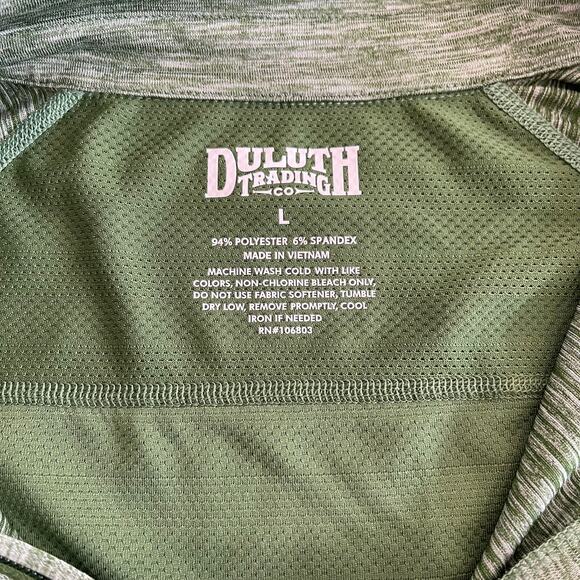 NWOT Men's Large Duluth Trading Co Henley Breezeshooter Athletic Polo - Picture 6 of 6